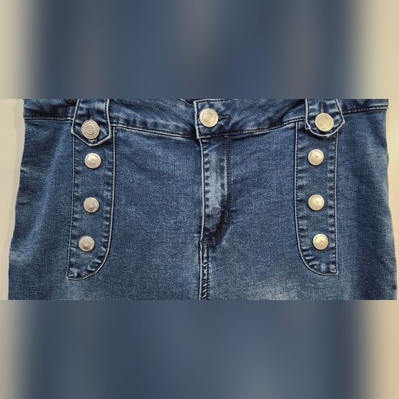 Zoe + Phoebe Slim Boot High Rise Medium Wash Blue Jeans Women's 12 - Picture 3 of 10